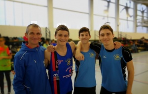 Jonas Bourigault champion départemental minime du 50 m et du triathlon...