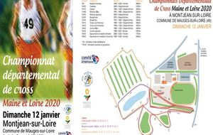 Championnat départemental de cross le dimanche 12 janvier 2020 à Montjean sur Loire